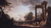 RICCI, Marco Classical capriccio of Rome oil painting on canvas